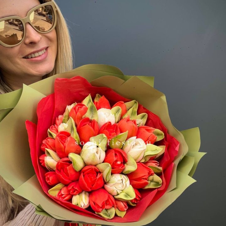 Зефирный букет из тюльпанов в Химкие
